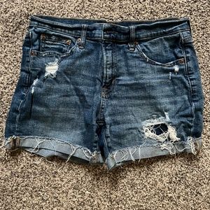Gap distressed cuffed jean shorts